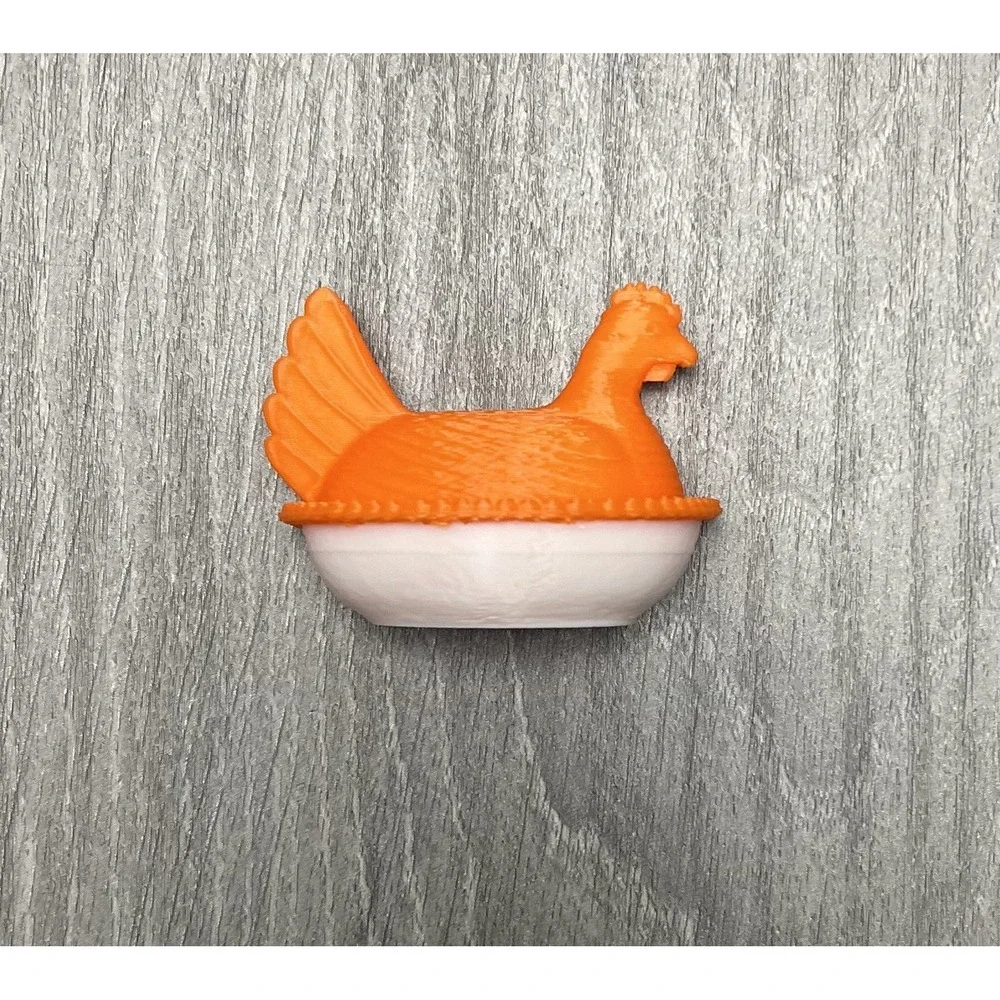 Set 6 Hen On Nest Fridge Magnets HON‎ 3D Printed Kitchen Farmhouse Two-Tone